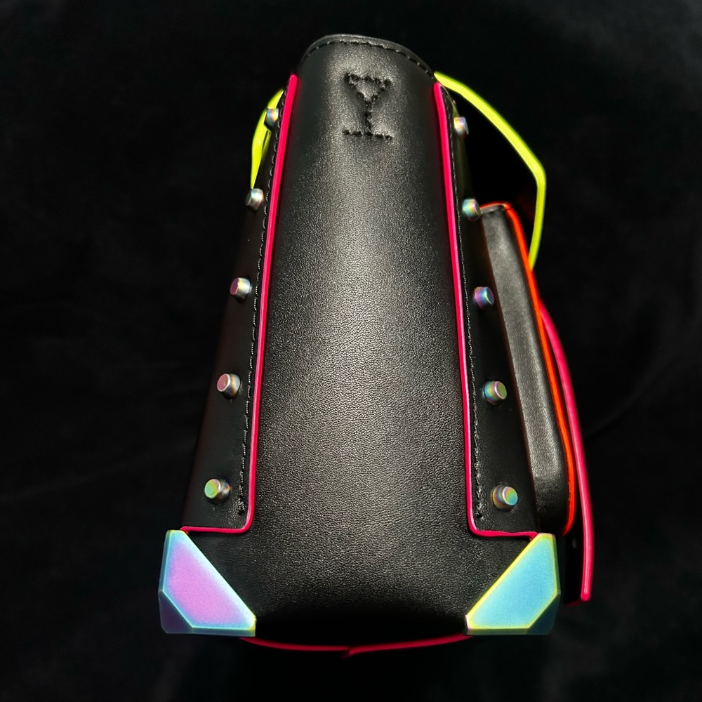 Michael Kors Black Crossbody Manhattan with neon accents - Picture 6 of 8
